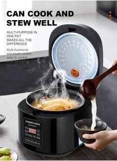 SILVER CREST 5 Liters - Electric Rice Cooker, 8 In 1 Instant Programmable, 700 Watts, 12 Smart Programs TK-108 Black  - Image 3