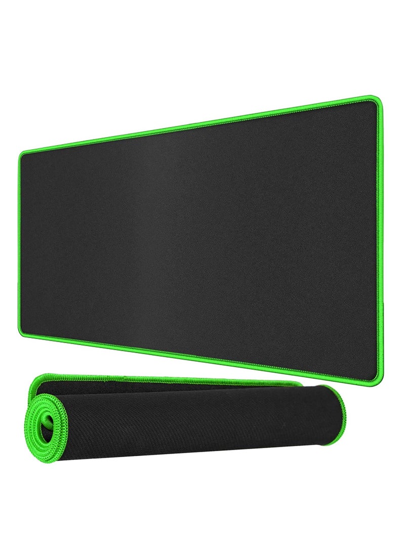 Gaming Mouse Pad Large - Anti-Slip & Waterproof - Comfortable - Black with GREEN