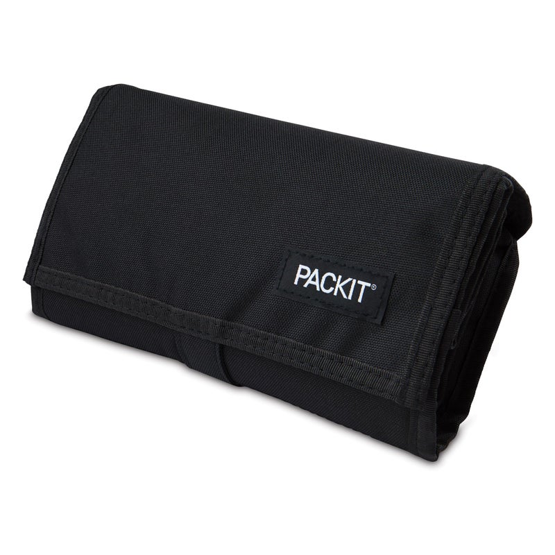 PackIt Freezable Lunch Bag, Black, Built with EcoFreeze Technology, Foldable, Reusable, Zip and Fold Closure with Buckle Handle, Perfect for School and Office Lunches - Image 4