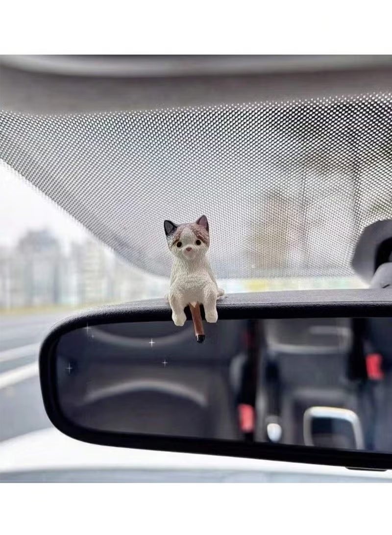 Car Decoration Set with Cute Cat Design – A set of 4 adorable cat figures that add a playful touch to your car interior décor. - Image 5