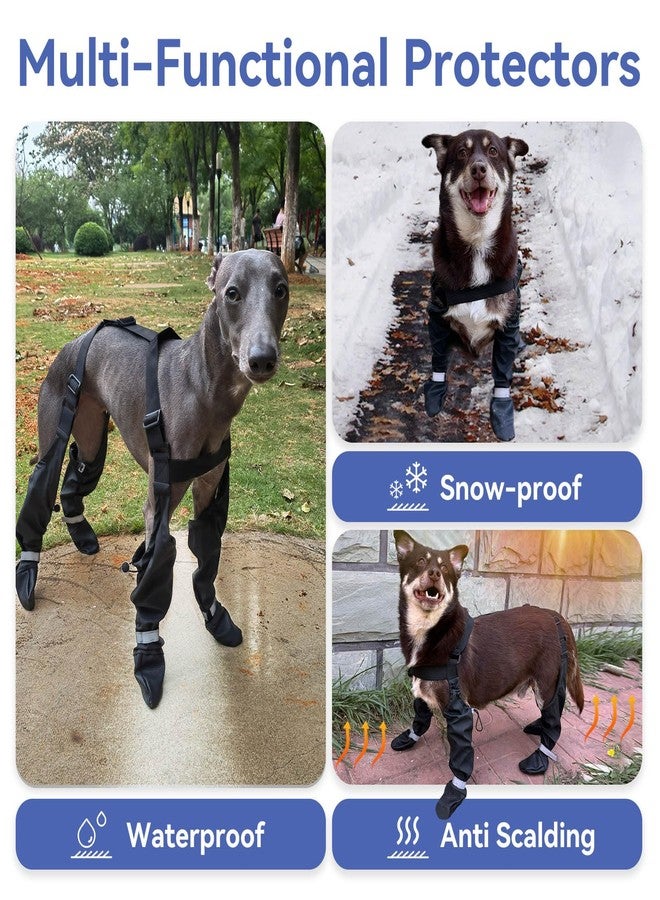 BillionChains Dog Boots with Adjustable Suspender, Anti-Slip Dog Shoes, Waterproof Paw Protector for Rainy, Snowy, Hot Pavement, M - Image 5