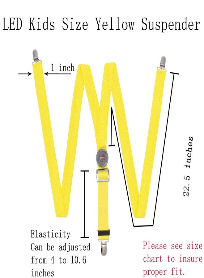AMNQUERXUS Christmas Costumes Boys Girls Kids Light Up Suspenders, LED Suspenders Funny Costumes Party Favors Gift for Boy (Yellow) - Image 3