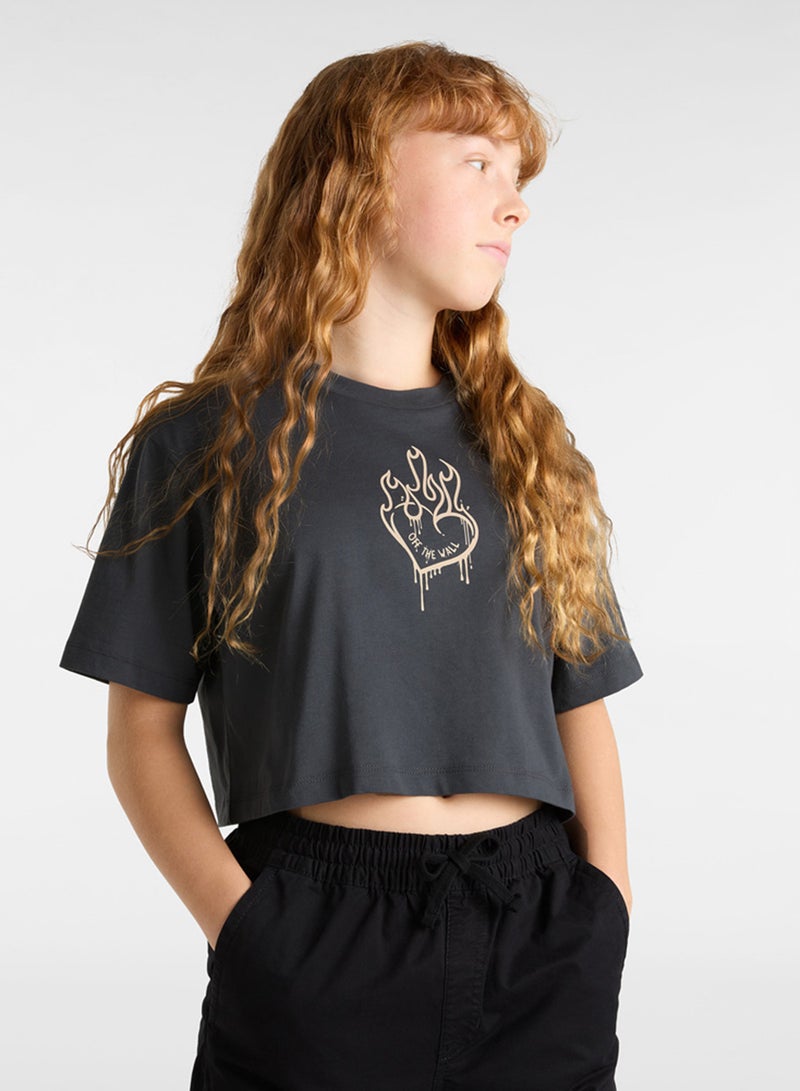 VANS Kids Fire In Your Heart Graphic T-Shirt - Image 1