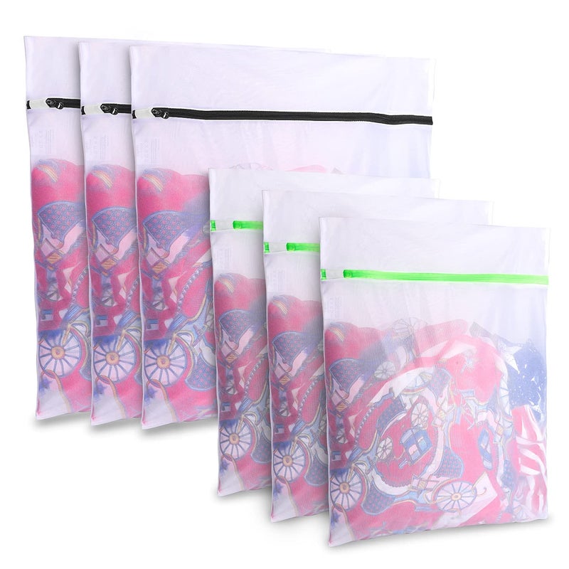 GOGOODA GOGOODA Mesh Laundry Bags for Delicates with Premium Zipper Travel Storage Organize Bag Clothing Washing Bags for Laundry Blouse Bra Hosiery Stocking Underwear Lingerie 6 PCS 