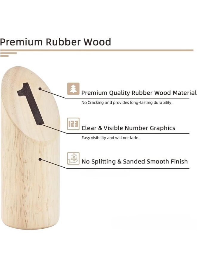 Wooden Tossing Game Set Numbered Block Toss Games Set with Scoreboard and Carrying Case Outdoor Lawn Backyard Beach Game for Young Adults Throwing Game for Family Toss Party Group - Image 2