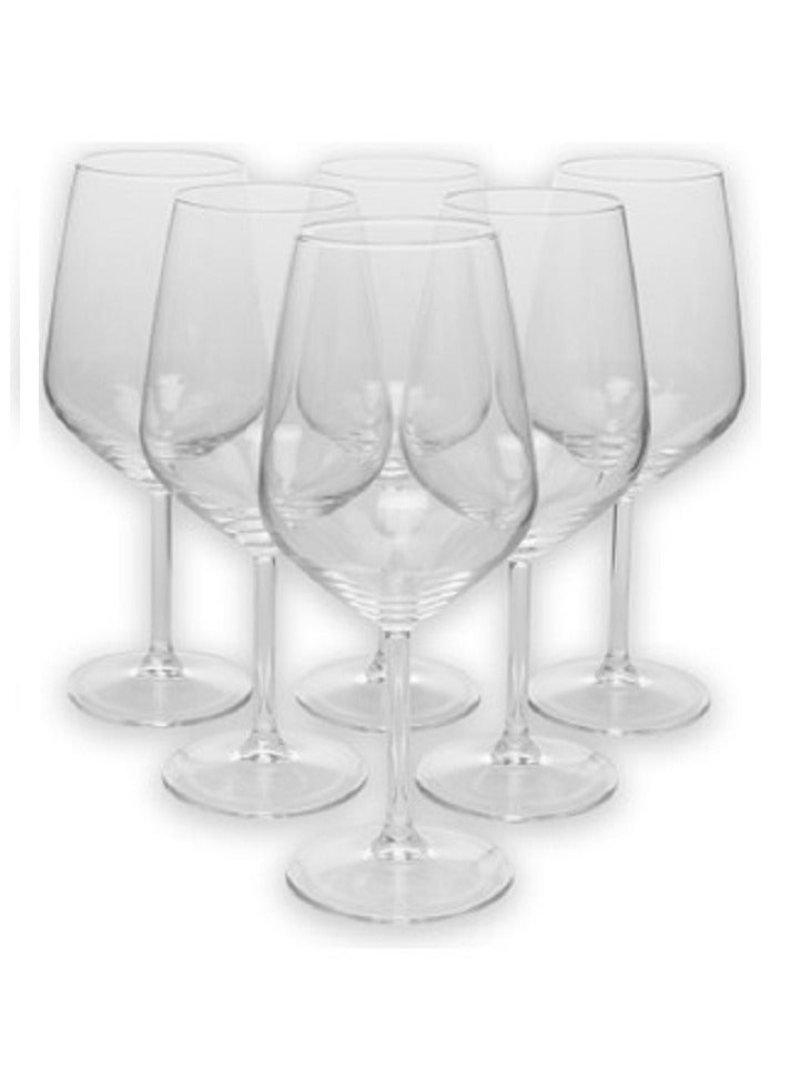 Pasabahce 6-Piece Allegra Wine Glass Set 490 ml Clear - Image 5