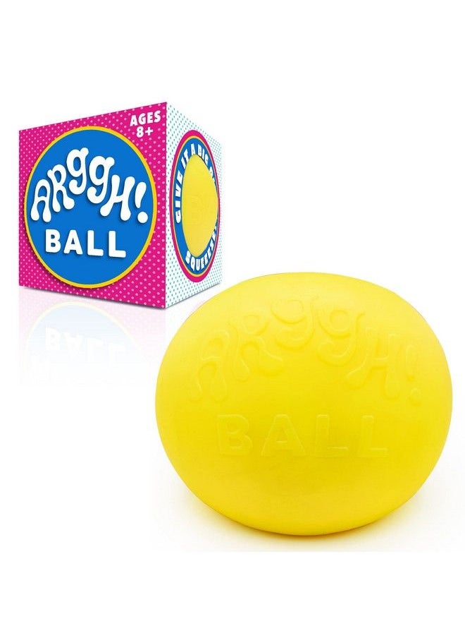 Power Your Fun Arggh Giant Stress Ball For Adults And Kids  Jumbo Anxiety Relief Ball Fidget Toy Colorchanging Anti Stress Sensory Ball Squishy Toy For Girls And Boys (Yellow/Orange)  - Image 1