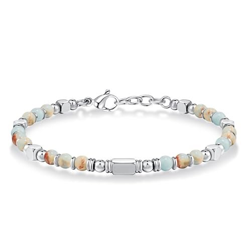 SIUMAL Bracelets for Women, Silver & Gold Bracelets for Women, Boho Beaded Bracelet, Trendy Jewelry Gifts for Lover Mom Friends - Image 1