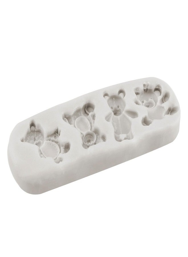 MINFEIDMS Cat Head Fox Unicorn Bear Silicone Fondant Molds For Cake Decorating Cupcake Topper Candy Chocolate Polymer Clay Gum Paste Set of 4 - Image 4