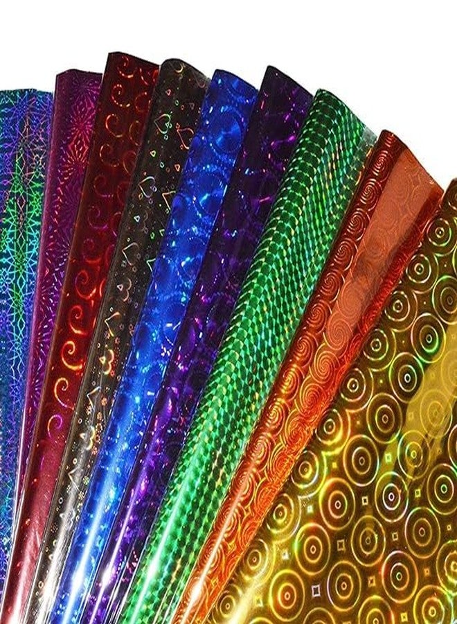 YBN Plastic Holographic Gift Wrapping Paper Sheet|Size 64 X 45 Cm |Plastic Holographic Gift Wrapping Paper Sheet-Gift Paper-Gift Wrap Roll (Pack of 50),Multicolor - Image 1