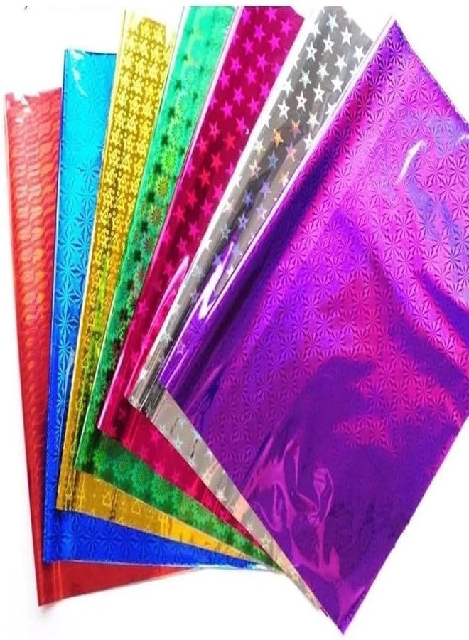 YBN Plastic Holographic Gift Wrapping Paper Sheet|Size 64 X 45 Cm |Plastic Holographic Gift Wrapping Paper Sheet-Gift Paper-Gift Wrap Roll (Pack of 50),Multicolor - Image 2