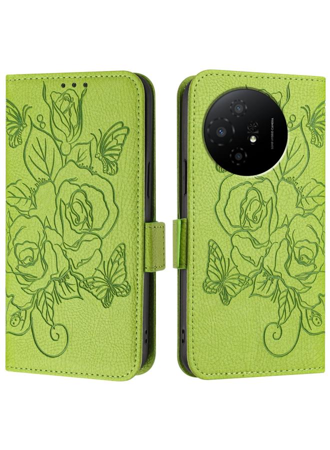erorex Case For TCL 50 XL Embossed Rose RFID Anti-theft Leather Phone Case - Image 2