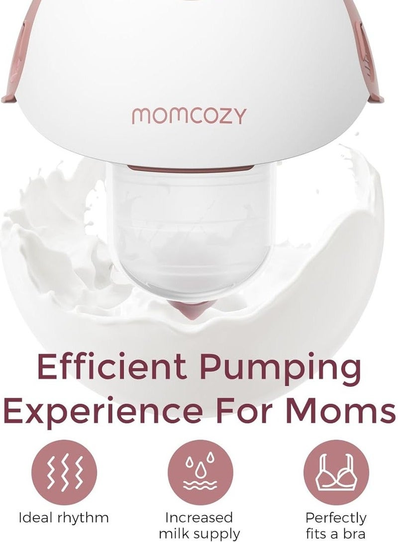 Momcozy مضخة ثدي بدون استخدام اليدين طراز موبايل | M6، مضخة رضاعة قابلة للارتداء بنمط مثالي لزيادة الحليب، فلانج DoubleFit تناسب أكثر وتكون غير ملحوظة مع 3 أوضاع و9 مستويات - Image 5