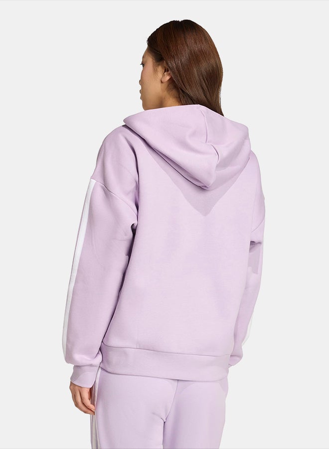 Adidas Essentials 3-Stripes Full-Zip Fleece Hoodie - Image 2