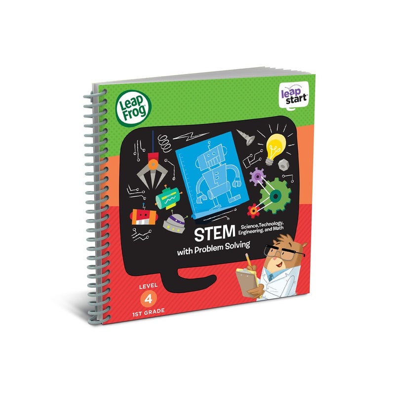 LeapFrog LeapStart 1st Grade Activity Book: STEM (Science, Technology, Engineering, Math) and Problem Solving (Requires LeapStart System) - Image 1