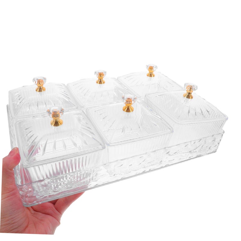 Snack Tray with Lid Compartment for Parties Picnics Fruits Nuts and Candy - Image 5
