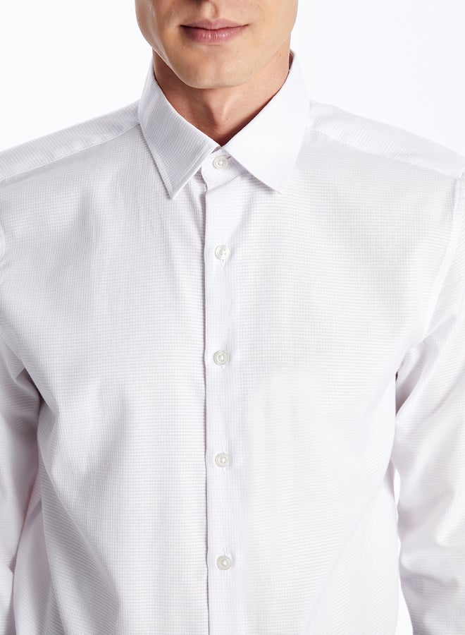 LC WAIKIKI Slim Fit Long Sleeve Dobby Men's Shirt - Image 3