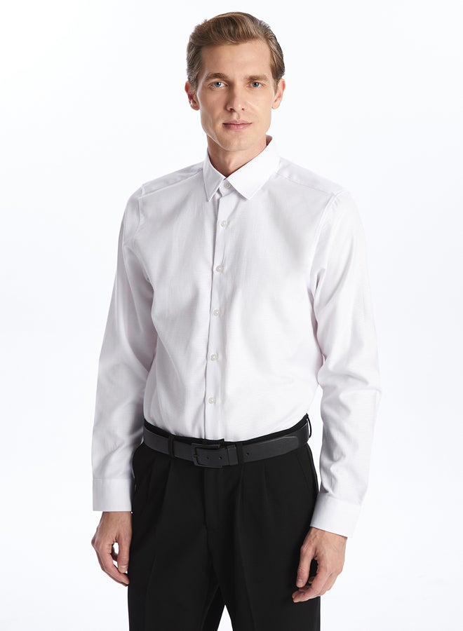 LC WAIKIKI Slim Fit Long Sleeve Dobby Men's Shirt - Image 1