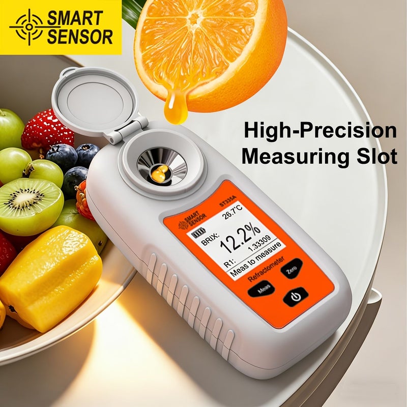 Smart Sensor Digital Refractometer Brix Meter With Temperature And Refractive Index Display For Fruit Cultivation Laboratory Research - Image 3