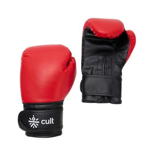 Cult Neo Boxing Gloves 10 OZ – Pro-Style Training Gloves for Sparring, Heavy Bag & Mitt Work – Premium PU Leather, Shock Absorbing Padding, Ergonomic Design with Wrist Support – Black & Red - Image 1