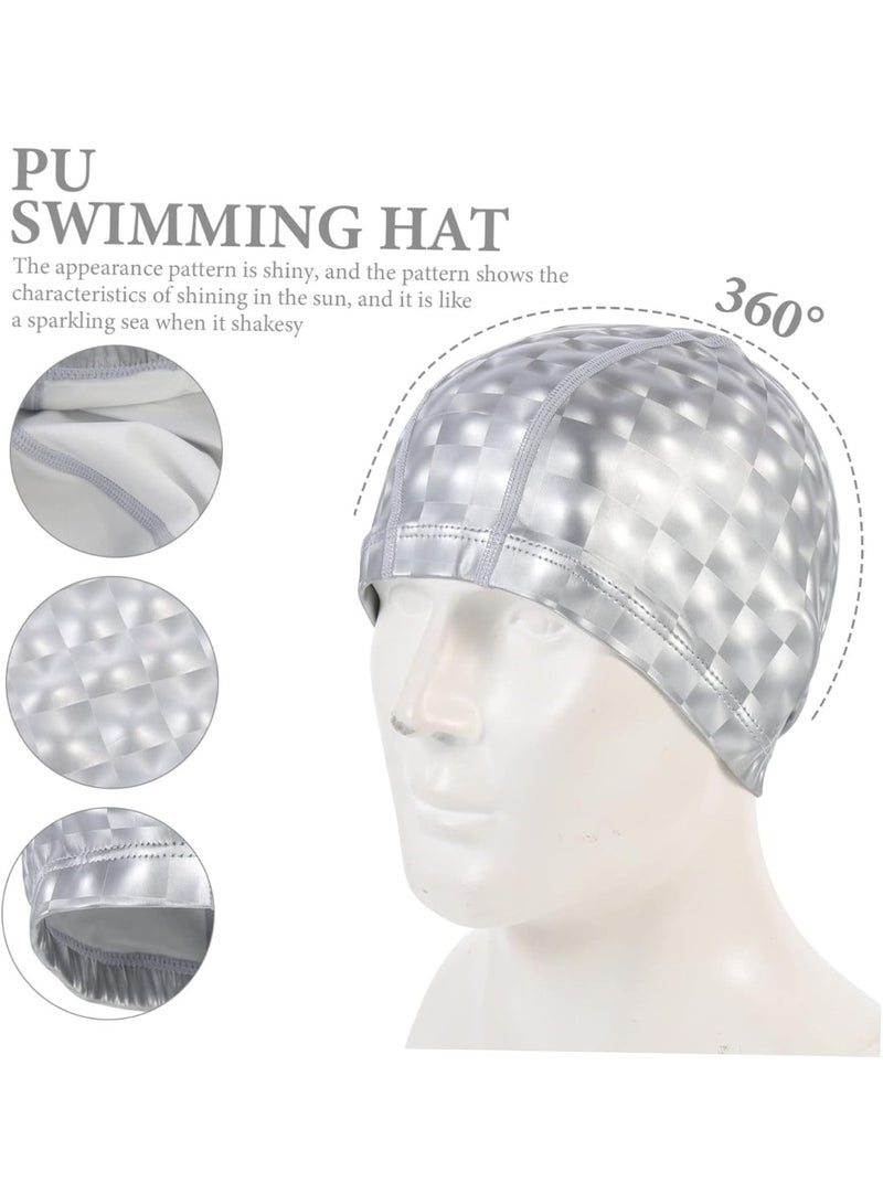 Swimming Cap, Swim Hair Protective Hat, Adult Swim Hat, Unisex Swimming Hat, Unisex Swim Hat, Pu Swimming Hat, Adult Swimming Supplies, Swim Caps for... - Image 1
