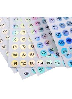 Generic 10 Sheets 1 to 200 Reflective Laser Small Round Consecutive Numbers Stickers Self Adhesive Inventory Storage Organizing Label Stickers Nail Polish Bottle Nail Swatch Sticks，School number stickers  - Image 5