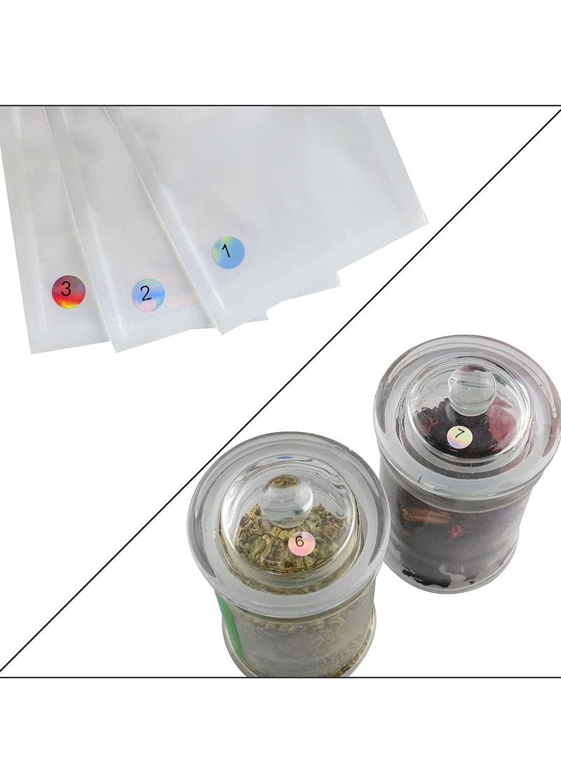 Generic - 10 Sheets 1 to 200 Reflective Laser Small Round Consecutive Numbers Stickers Self Adhesive Inventory Storage Organizing Label Stickers Nail Polish Bottle Nail Swatch Sticks，School number stickers - Image 1
