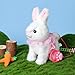 Hopearl Hopping Bunny Interactive Electronic Rabbit Toy Remote Control Leash Animated Pet Repeat What You Said Singing Gifts for Toddlers White 12 - Image 4