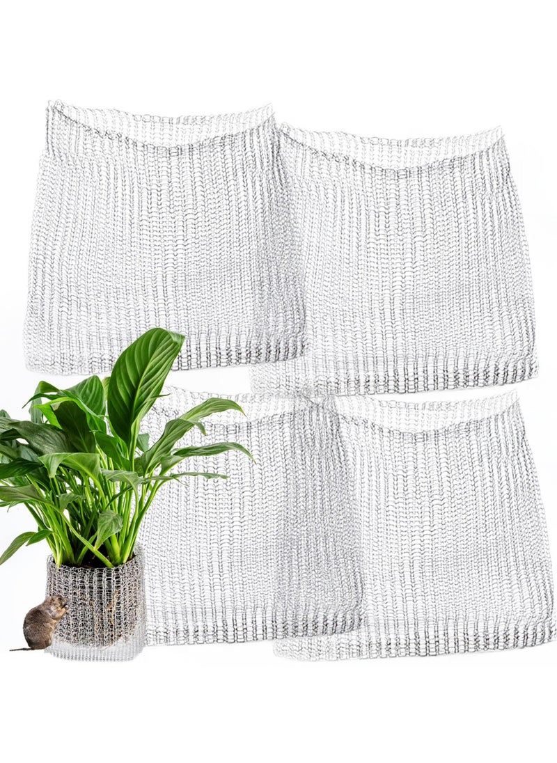 SYOSI 4 Pcs Root Guard Gopher Proof Wire Basket Mole and Vole Mesh Wire Baskets Underground Stainless Steel Wire, for Garden Pots Underground Pests Repellent Plants Root Protection  - Image 1