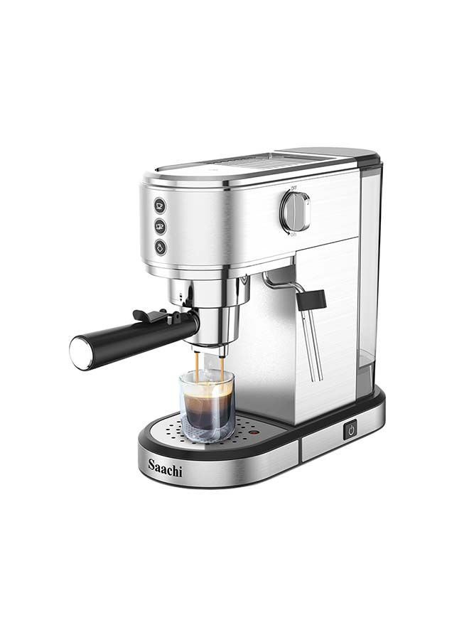 Saachi 3 In 1 Coffee Make With 20 Bar Italian ULKA Pump 1 L 1350 W NL-COF-7064-ST Grey - Image 4