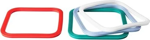 Ikea 4 Pieces Square Storage Container Gasket, Meridyendukkan Plastic-Colored-Rubber Gasket