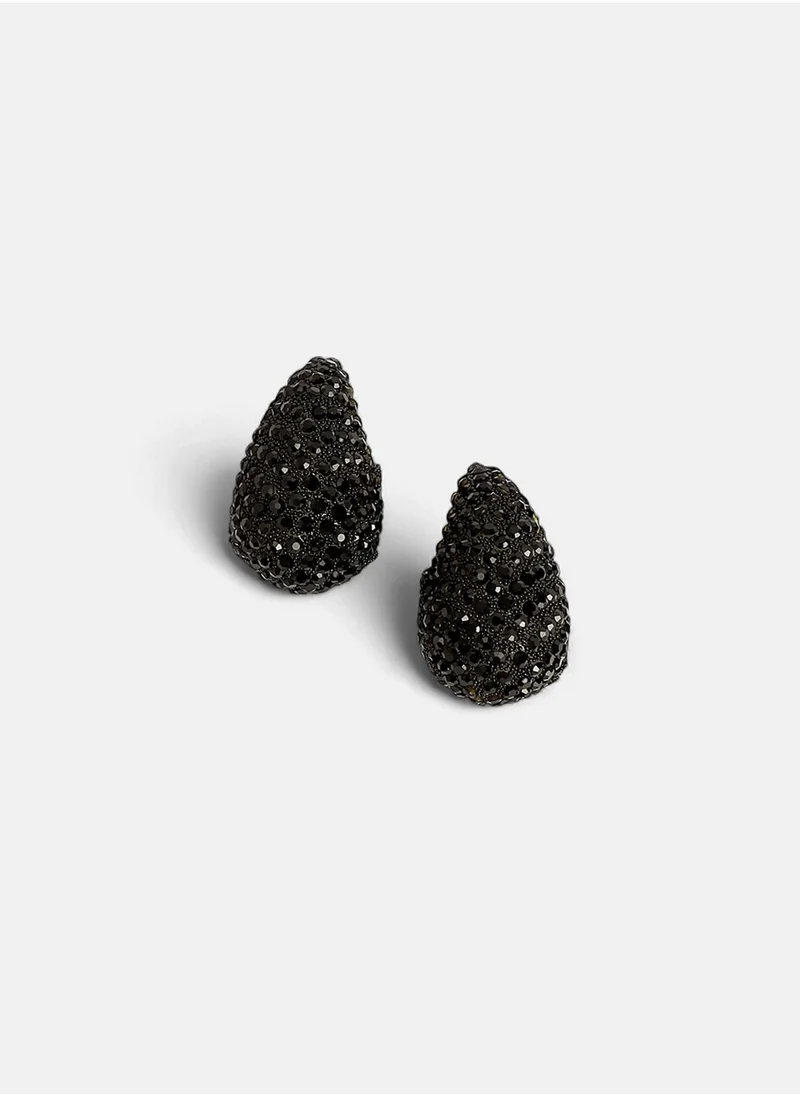 سوهي Artificial Stones Teardrop Shaped Stud Earrings