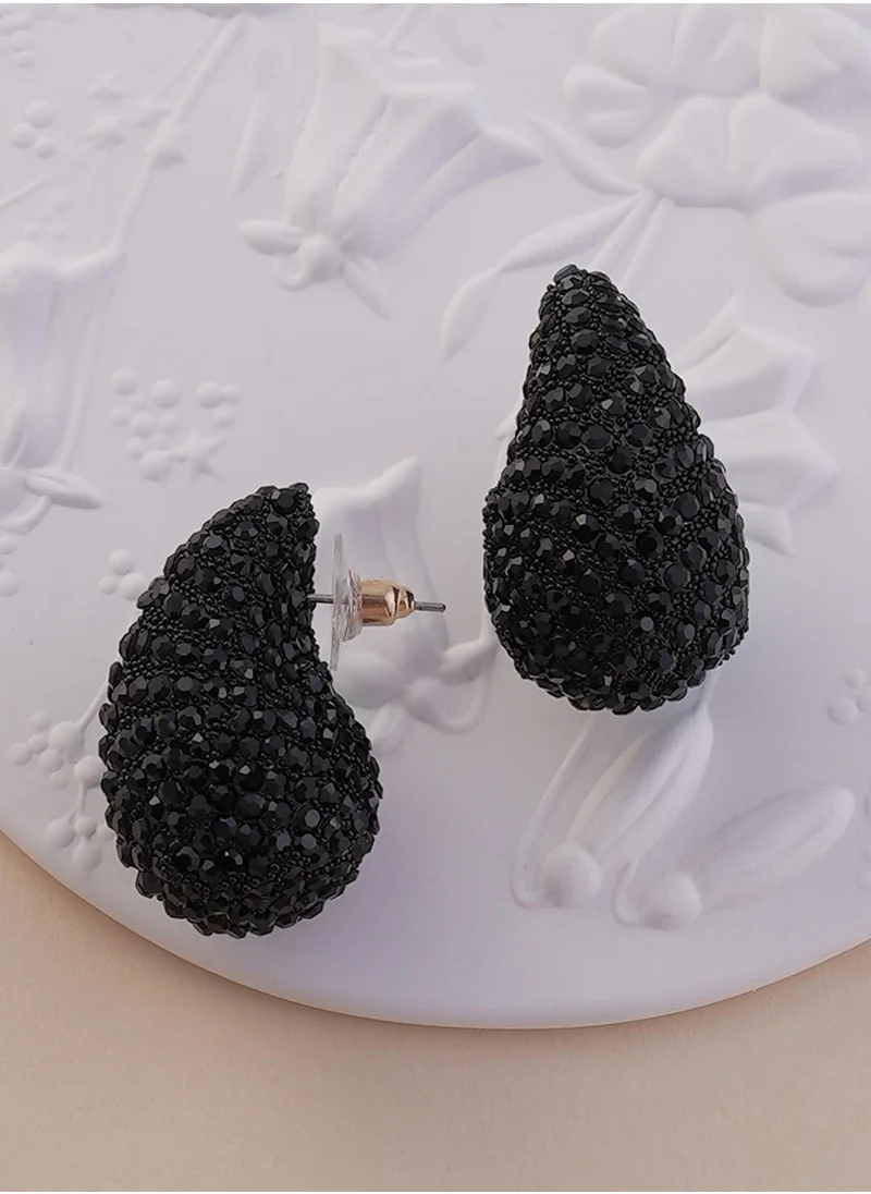 سوهي Artificial Stones Teardrop Shaped Stud Earrings