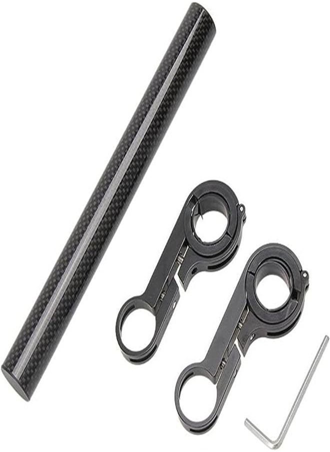 Goolsky - Goolsky  Handle Bicycle Handlebar Flashlight Holder Handle Bar Bicycle Accessories Extender Mount Bracket 20cm for Moutain Bikes Scooter Easy to Install and Durable (Color : Black) - Image 1
