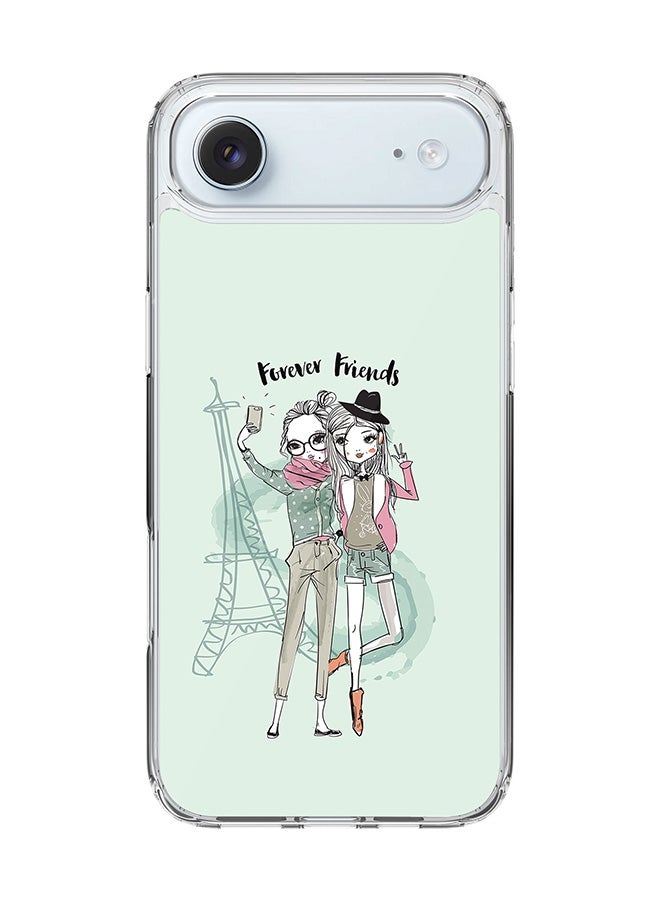 Stylizedd Classic Clear MagSafe Case for iPhone 17 Air , Hybrid Soft Case Flexible Edges Anti Drop TPU PC Gel Thin Transparent Cover [ Designed for iPhone 17 Air ] - Forever Friends