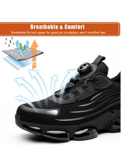 VICTGOAL Steel Toe Shoes for Men Lightweight Safety Shoes Comfortable Puncture Proof Slip On Indestructible Work Shoes.  - Image 4