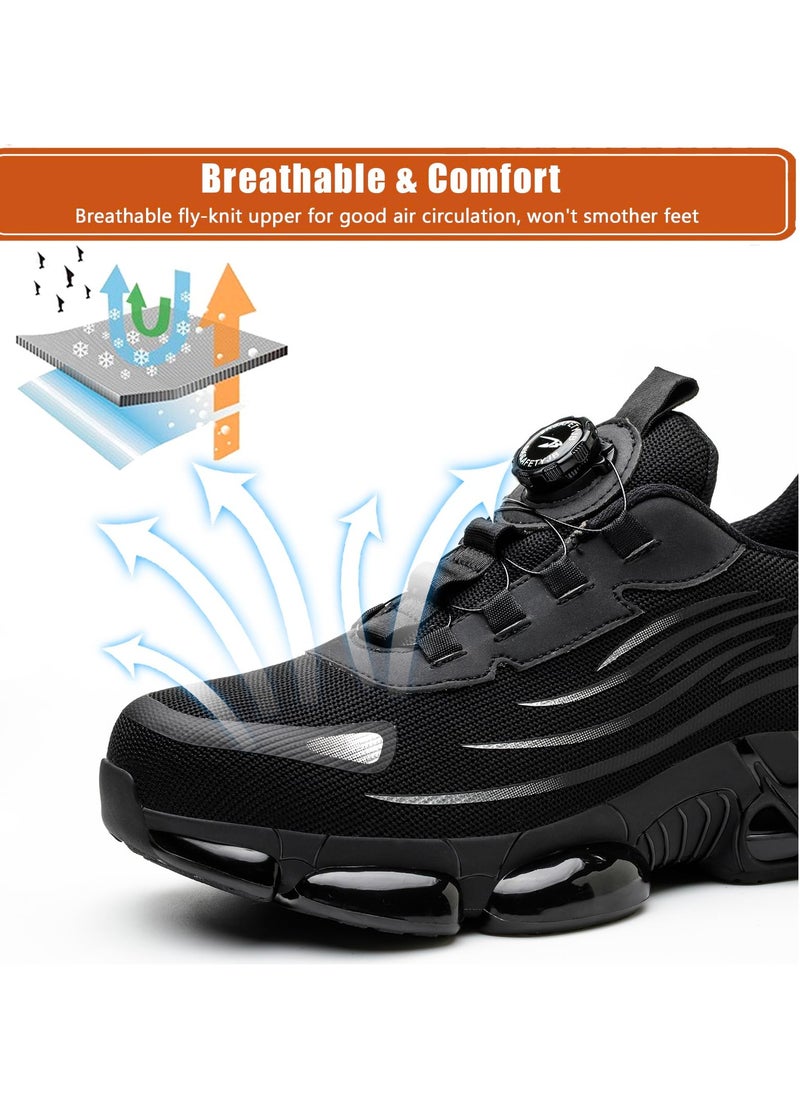 VICTGOAL - Steel Toe Shoes for Men Lightweight Safety Shoes Comfortable Puncture Proof Slip On Indestructible Work Shoes. - Image 1