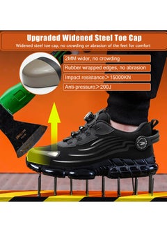 VICTGOAL Steel Toe Shoes for Men Lightweight Safety Shoes Comfortable Puncture Proof Slip On Indestructible Work Shoes.  - Image 5