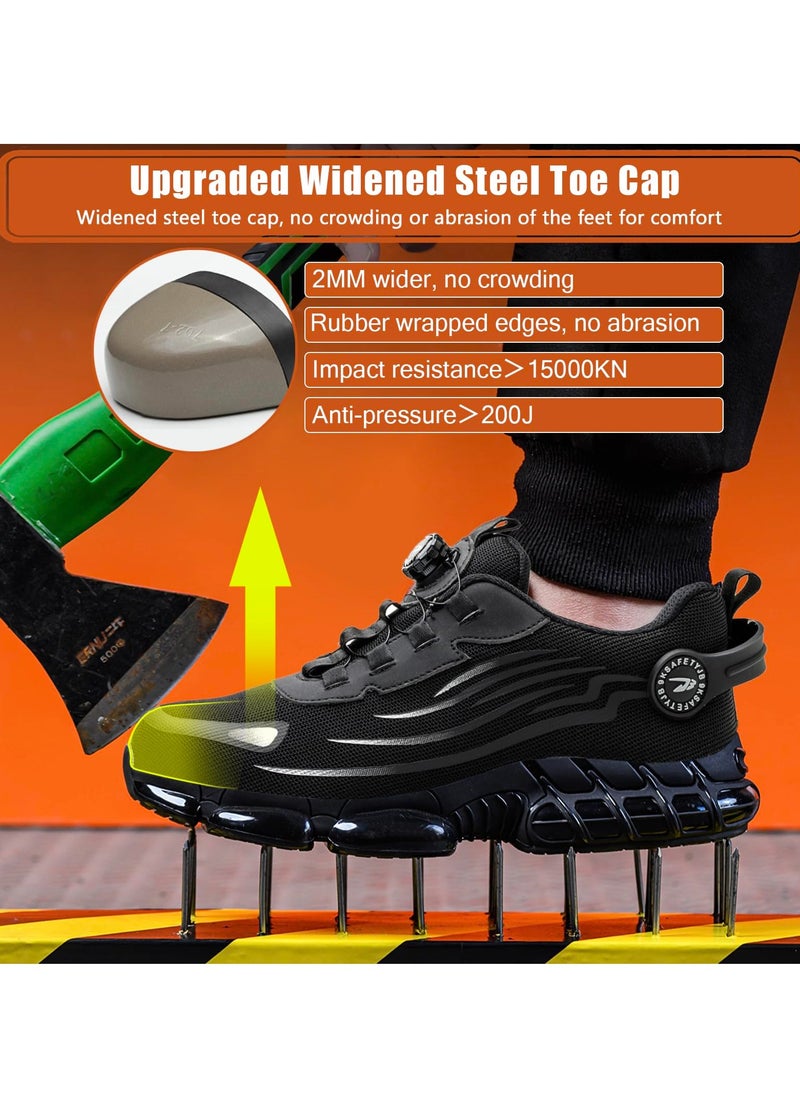 VICTGOAL - Steel Toe Shoes for Men Lightweight Safety Shoes Comfortable Puncture Proof Slip On Indestructible Work Shoes. - Image 1