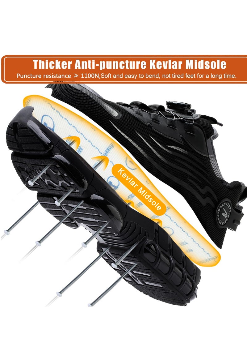 VICTGOAL - Steel Toe Shoes for Men Lightweight Safety Shoes Comfortable Puncture Proof Slip On Indestructible Work Shoes. - Image 1