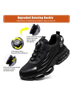 VICTGOAL Steel Toe Shoes for Men Lightweight Safety Shoes Comfortable Puncture Proof Slip On Indestructible Work Shoes.  - Image 3