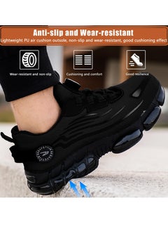 VICTGOAL Steel Toe Shoes for Men Lightweight Safety Shoes Comfortable Puncture Proof Slip On Indestructible Work Shoes.  - Image 2