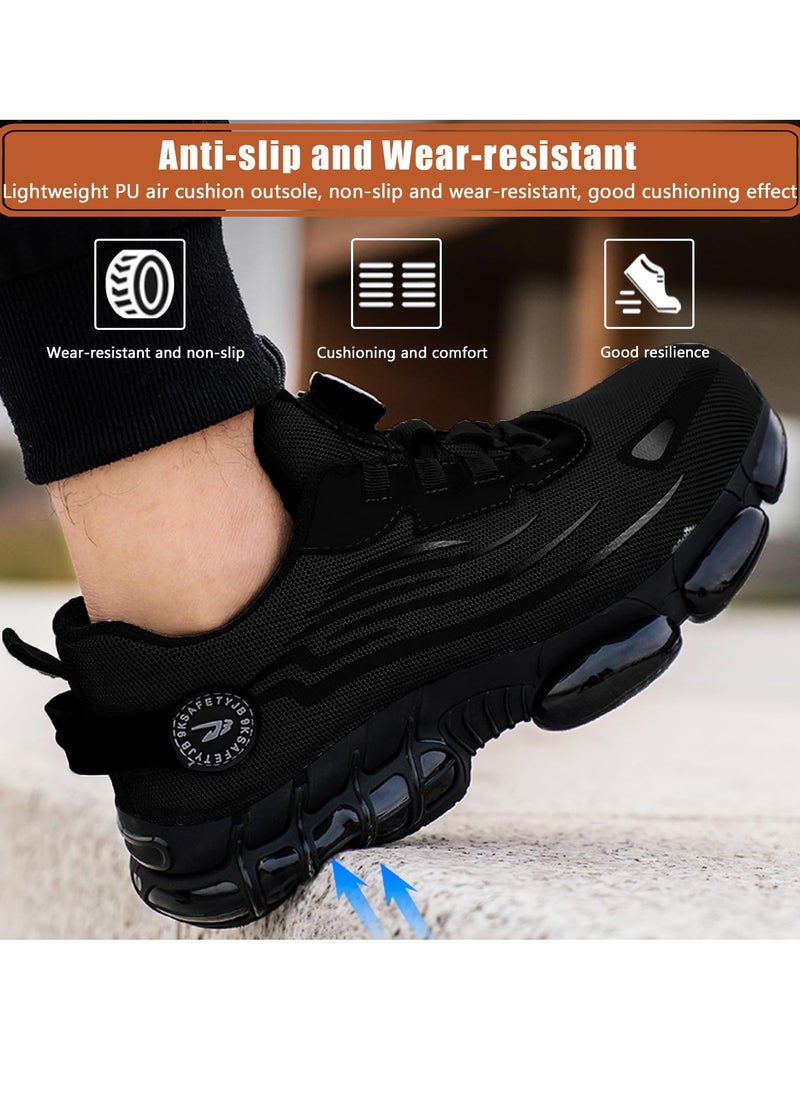 VICTGOAL - Steel Toe Shoes for Men Lightweight Safety Shoes Comfortable Puncture Proof Slip On Indestructible Work Shoes. - Image 1