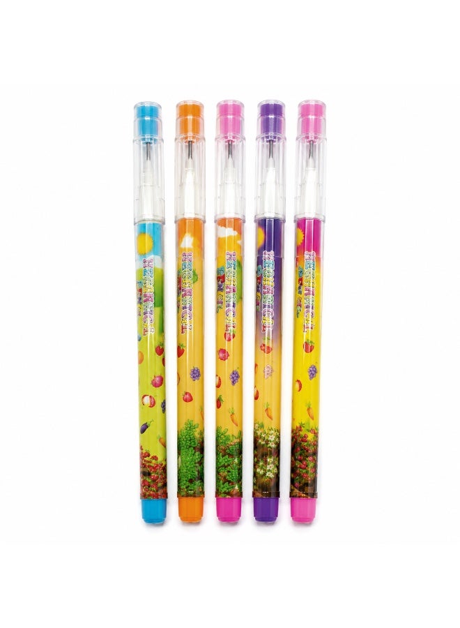 Happy Pencil Set with Cap – 0.7mm HB Lead Pens, Cute Printed Design, Smooth Writing Drafting Pencil for Office, School, Drawing & Sketching