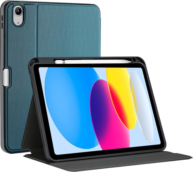 Procases Smart Case For Ipad A16 11Th Generation 2025/2022 Ipad 10Th Generation With Pencil Holder, Slim Stand Protective Folio Book Cover For Ipad 11" 2025 10.9" 2022 -Teal - Image 1