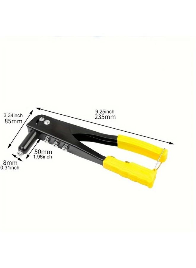 Yellow Manual Pop Rivet Gun Aluminum Alloy Household Tool Nailer Pliers - Image 1
