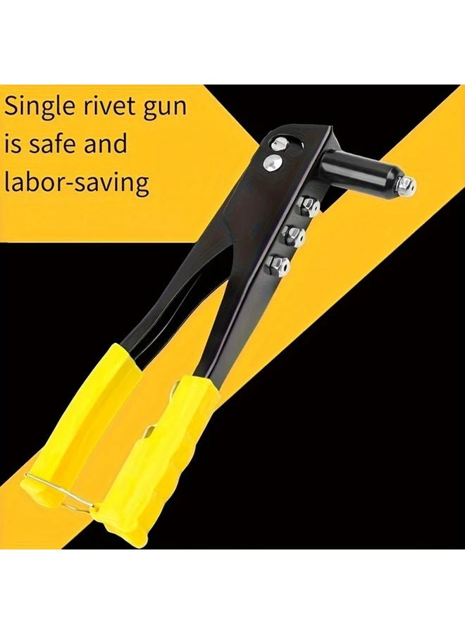 Yellow Manual Pop Rivet Gun Aluminum Alloy Household Tool Nailer Pliers - Image 2