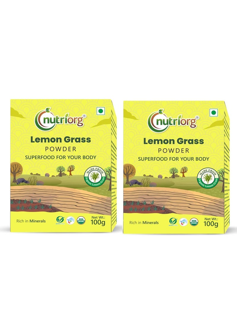 nutriorg Nutriorg Lemon Grass Powder 200g,  (Pack of 100g*2)  - Image 1