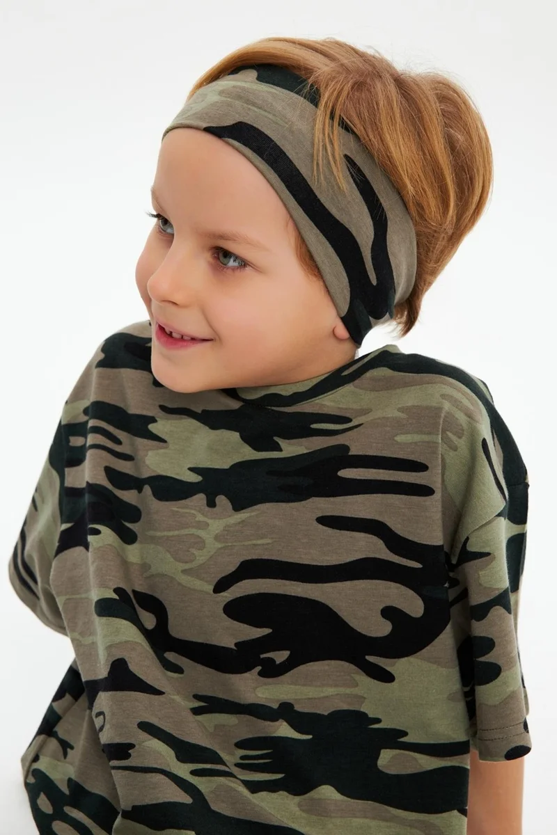 بيبيجيز Camouflage Men's Cotton Combed Non-Slip Anti-Sweat Flexible Hair Band