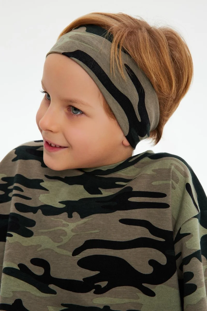 بيبيجيز Camouflage Men's Cotton Combed Non-Slip Anti-Sweat Flexible Hair Band